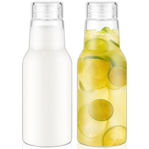 Botellas de cristal CWHHRN 17oz con tapa sellada para jugos frescos