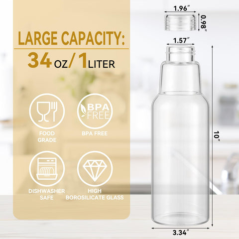 CWHHRN botella-vidrio-cierre-silicona, cierre hermético para almacenamiento seguro sin fugas.