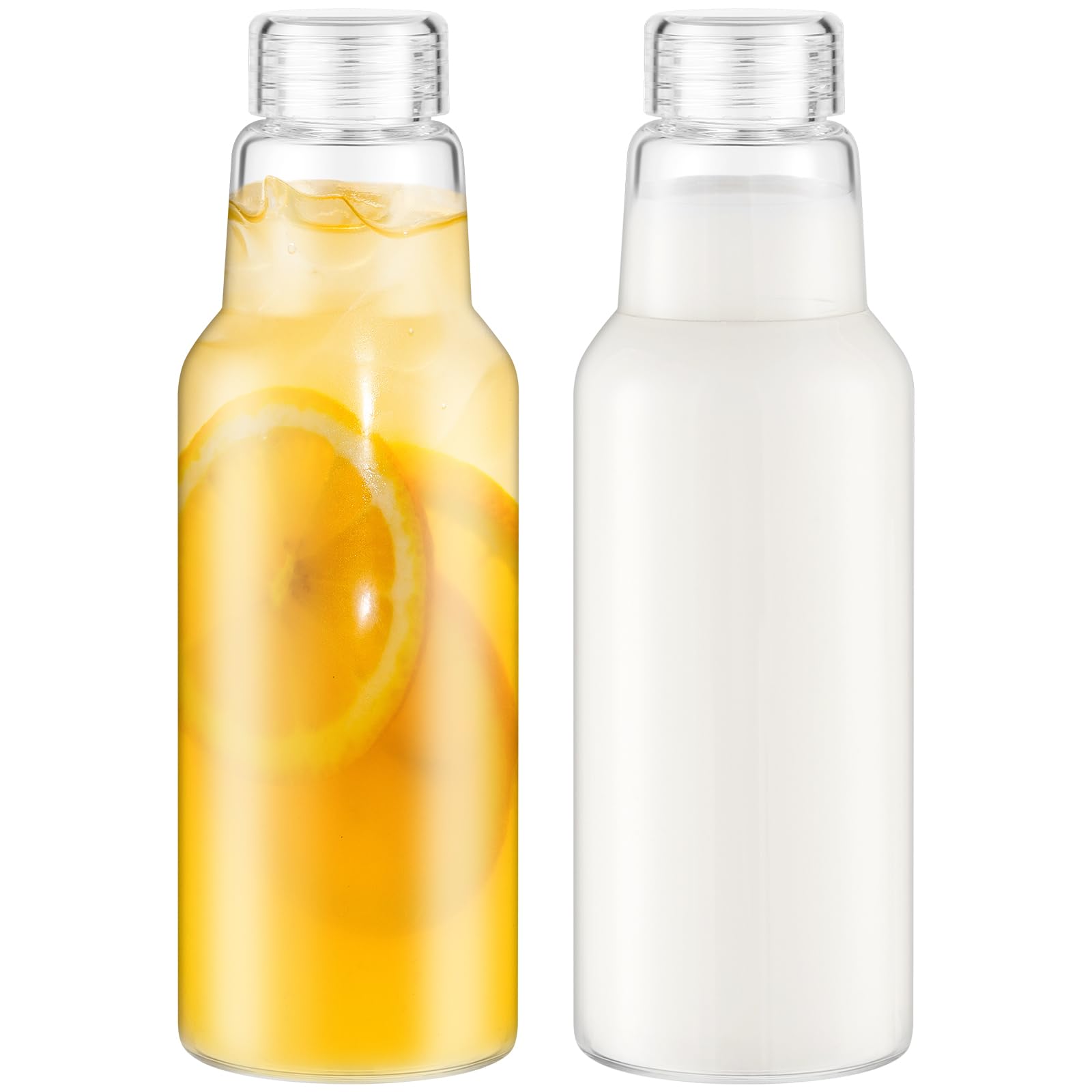 Botellas CWHHRN de vidrio 34 oz con tapa para jugos.