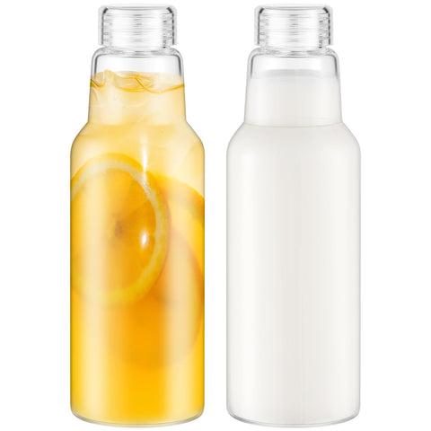 Botellas CWHHRN de vidrio 34 oz con tapa para jugos.