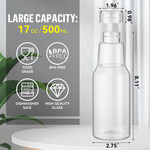 Cristal borosilicato claro y resistente en botellas CWHHRN
