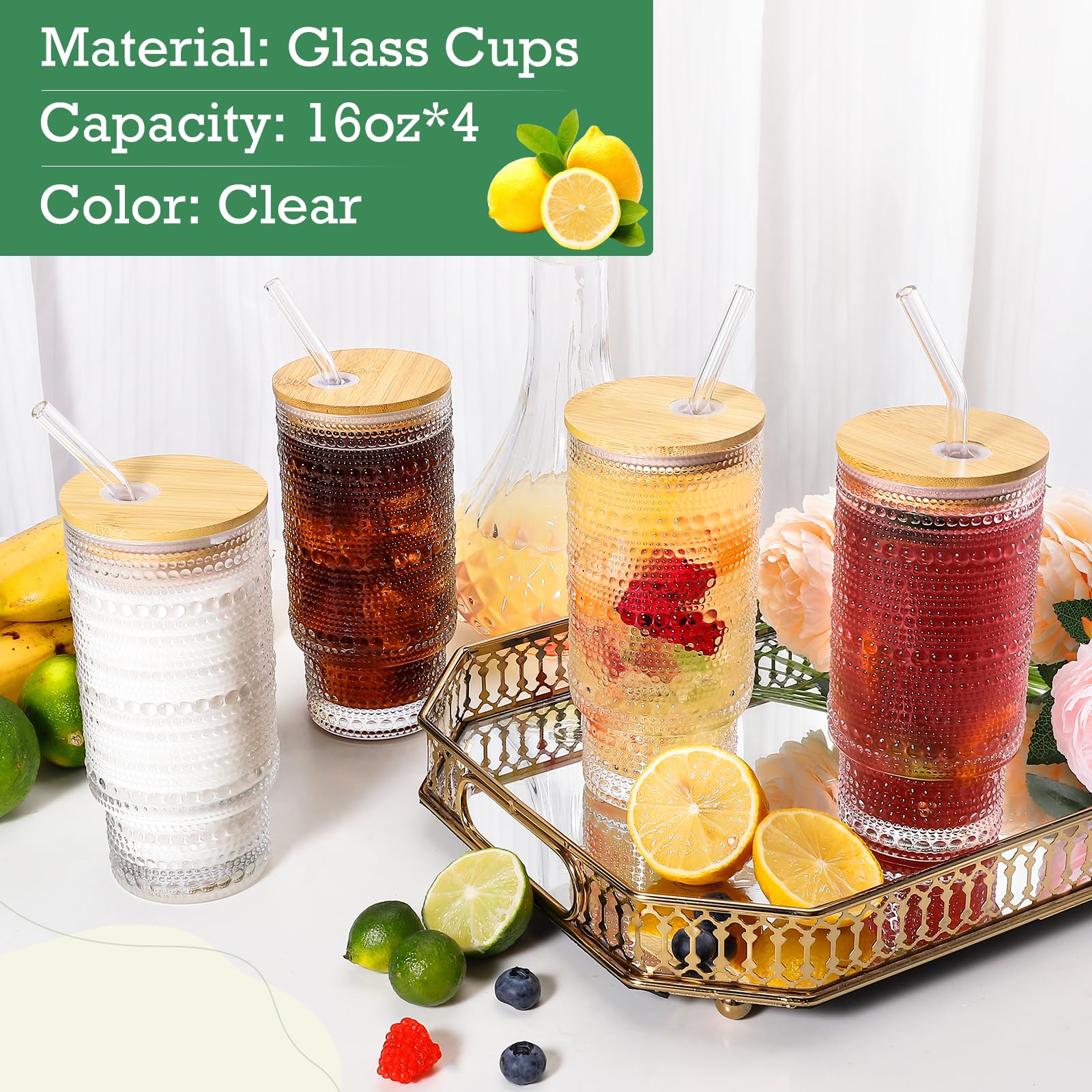 Vaso CWHHRN para cócteles 16oz con tapa, ideal para whiskey