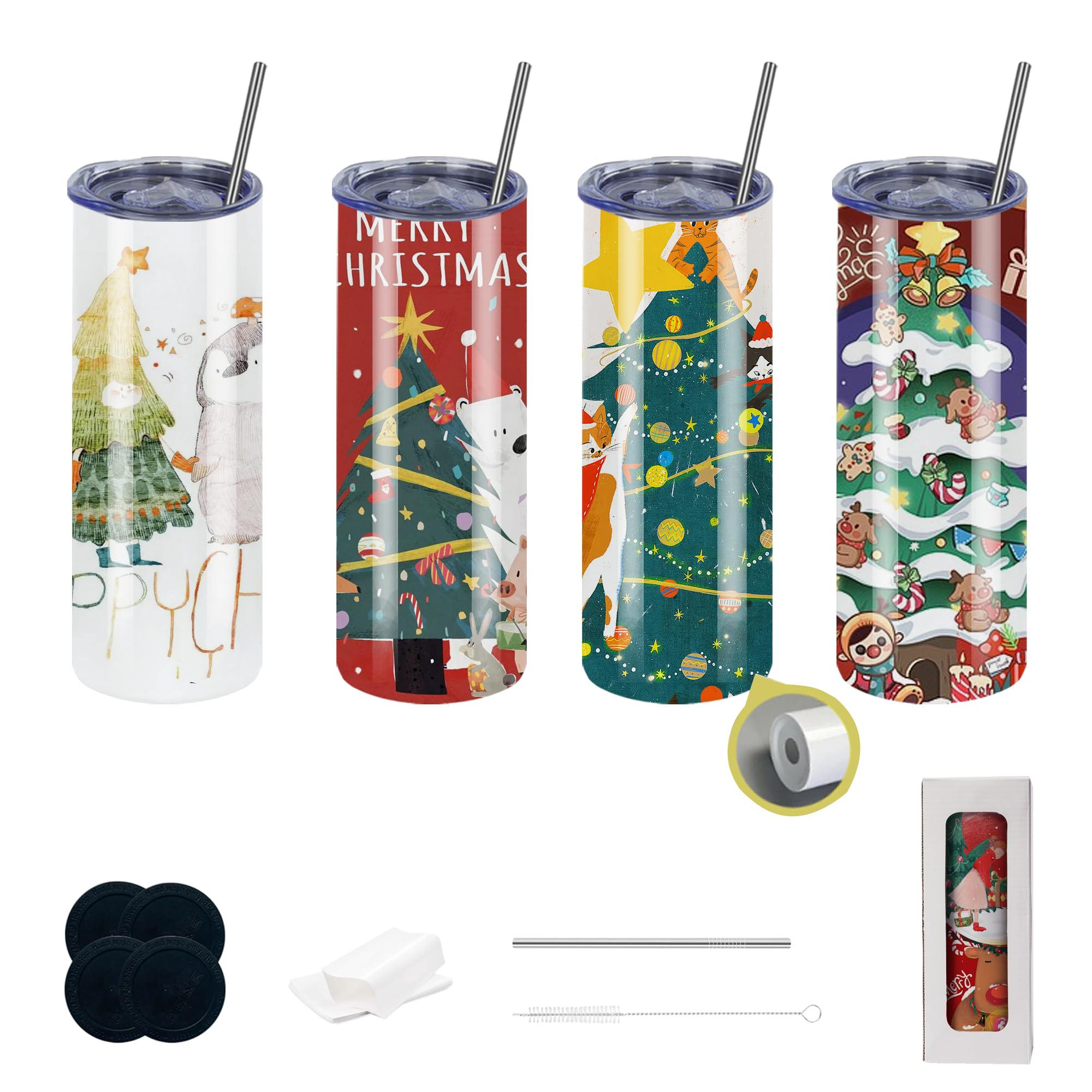 Vaso CWRIEB de 20 oz con borde plano, ideal para sublimación.