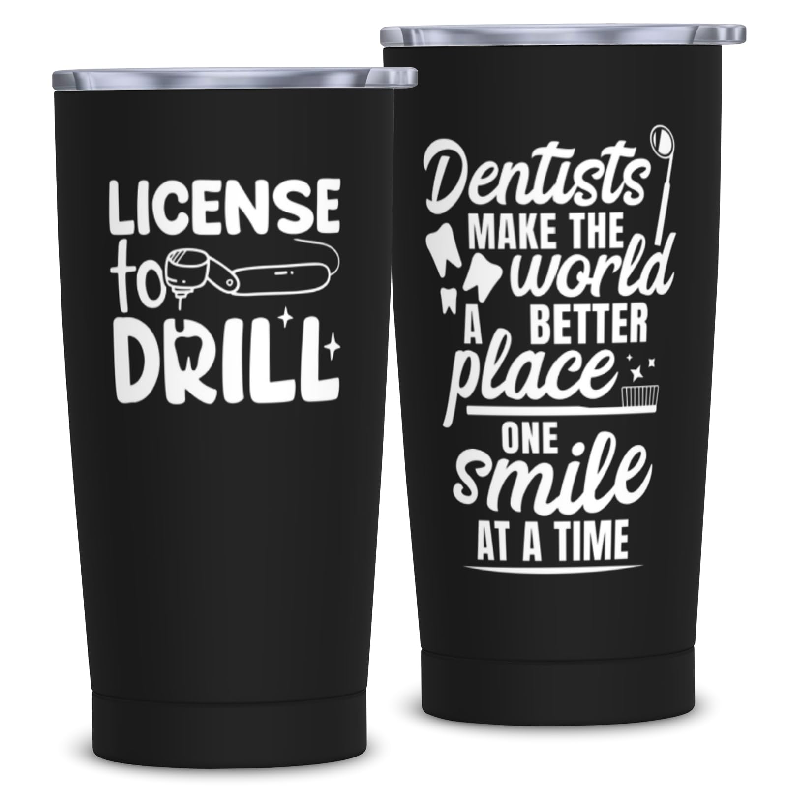 Cwutoba tumbler dentista con diseño divertido, ideal como regalo para compañeros.