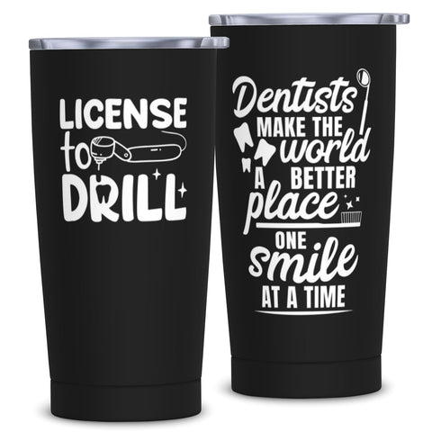 Cwutoba tumbler dentista con diseño divertido, ideal como regalo para compañeros.