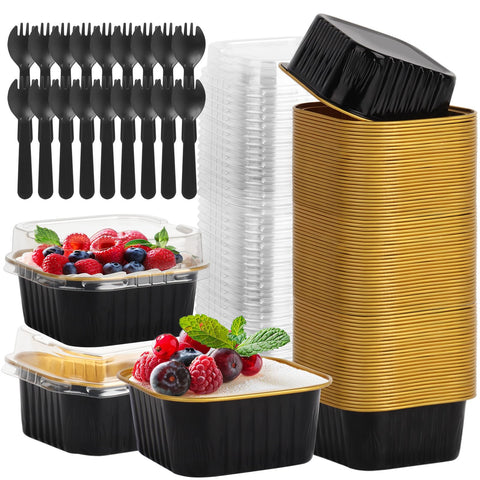 CXIIPOL moldes mini con tapas para eventos, servicio elegante