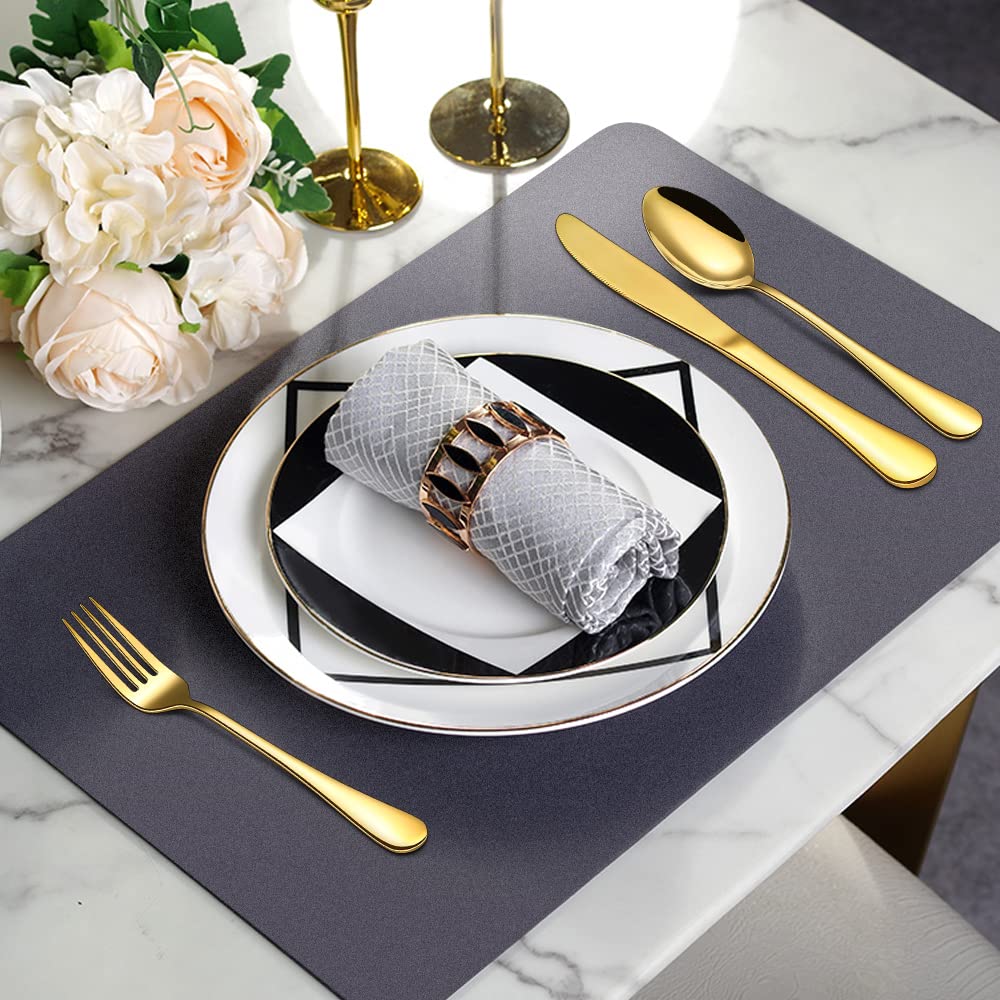 CXJY set cubiertos dorados, empaque regalo para ocasión especial.