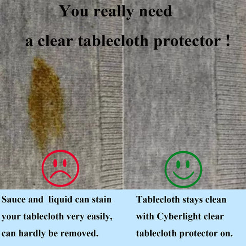 Cyberlight funda ovalada facilita limpieza rápida ante derrames sin dañar la mesa.