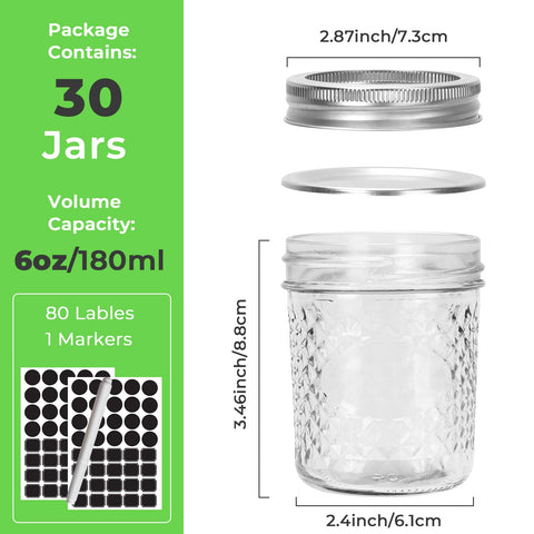 CycleMore tarro de cristal 6oz con banda metálica para cierre firme