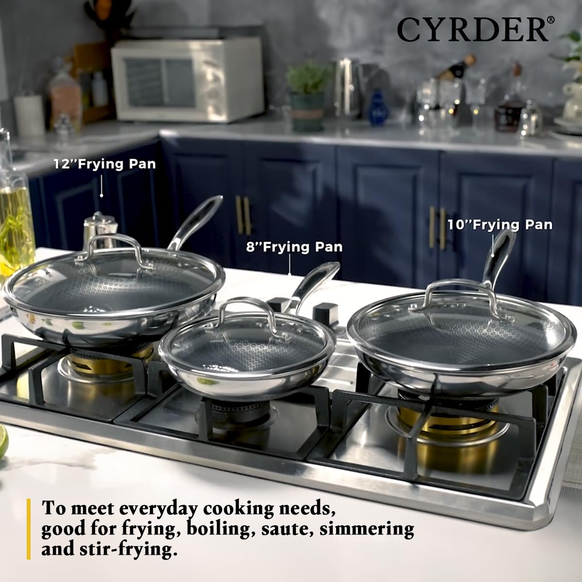 Libre de PTFE y PFOA, cocina más segura con Cyrder