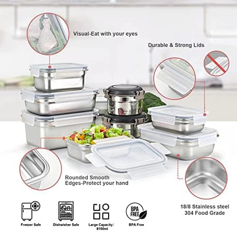 Cykorxicc aptos para horno, lavavajillas y congelador para versatilidad.