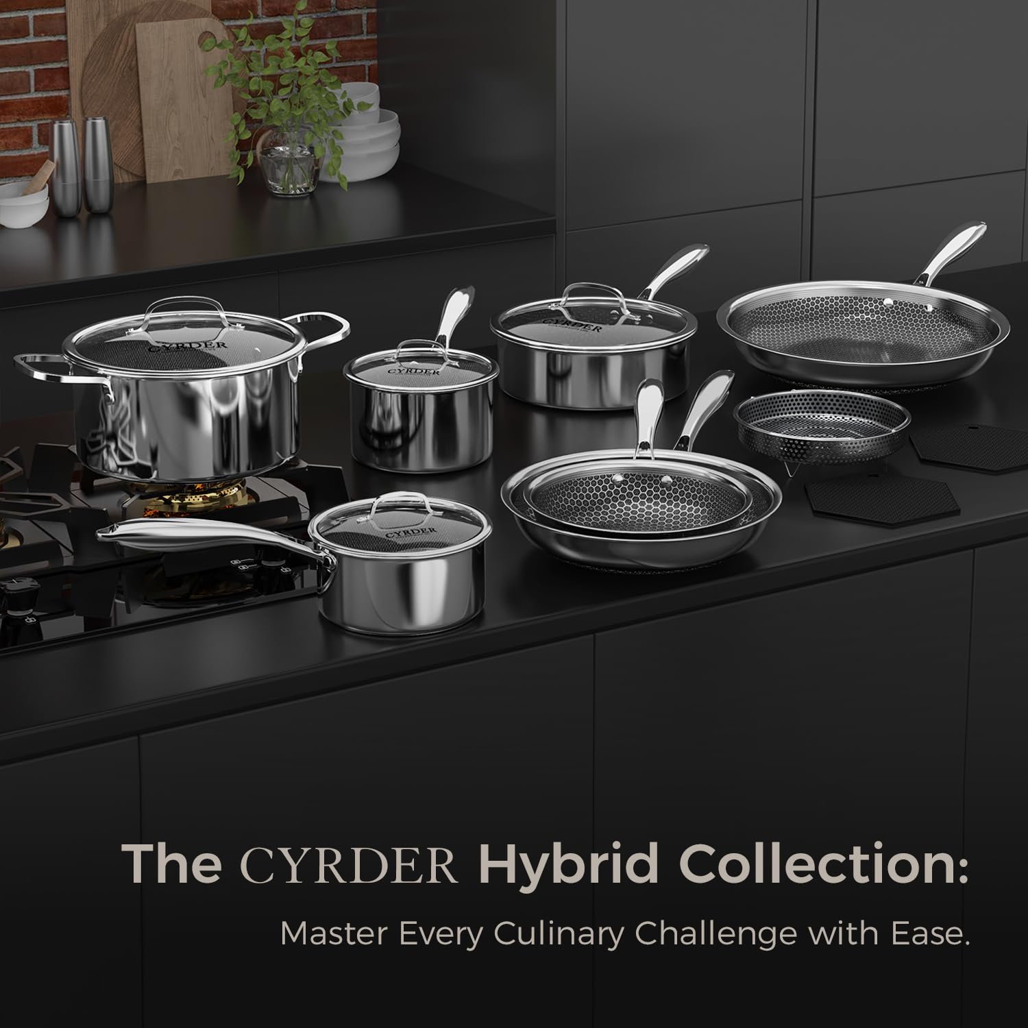 Olla Cyrder de 6 qt con tapa para caldos y guisos