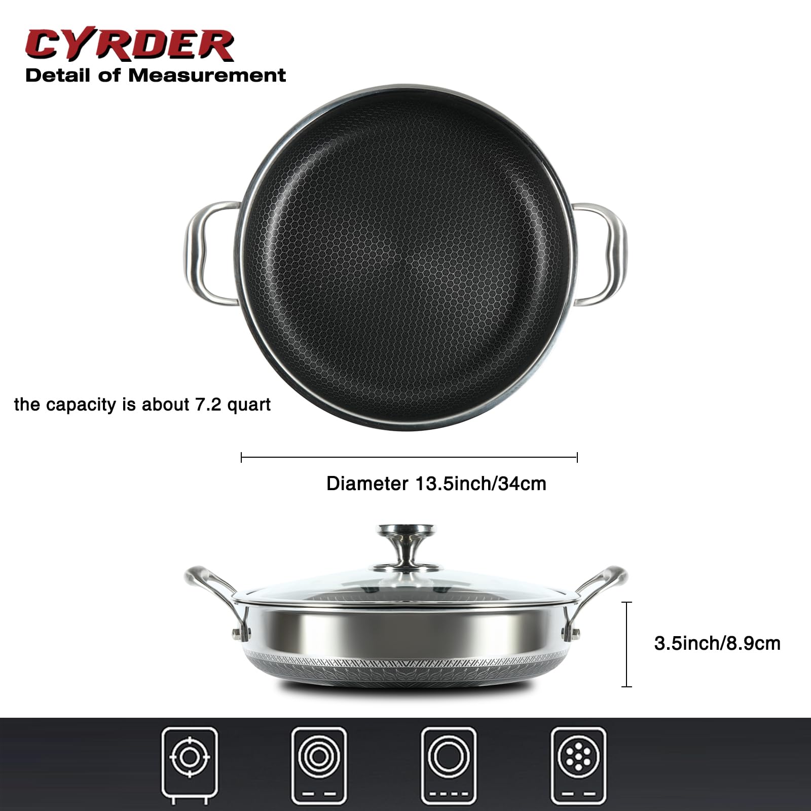 Cyrder pan cuerpo de acero inoxidable 316, resistencia y durabilidad para uso diario