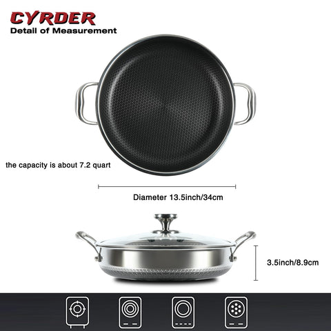 Cyrder pan cuerpo de acero inoxidable 316, resistencia y durabilidad para uso diario