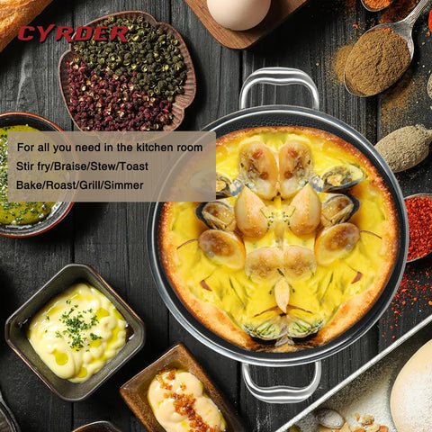 Cyrder sarten 316L apta para horno 500 F