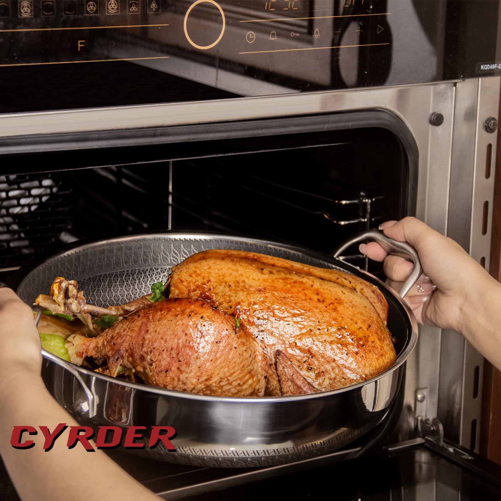 Cyrder sarten 316L dos asas ergonómicas para control estable