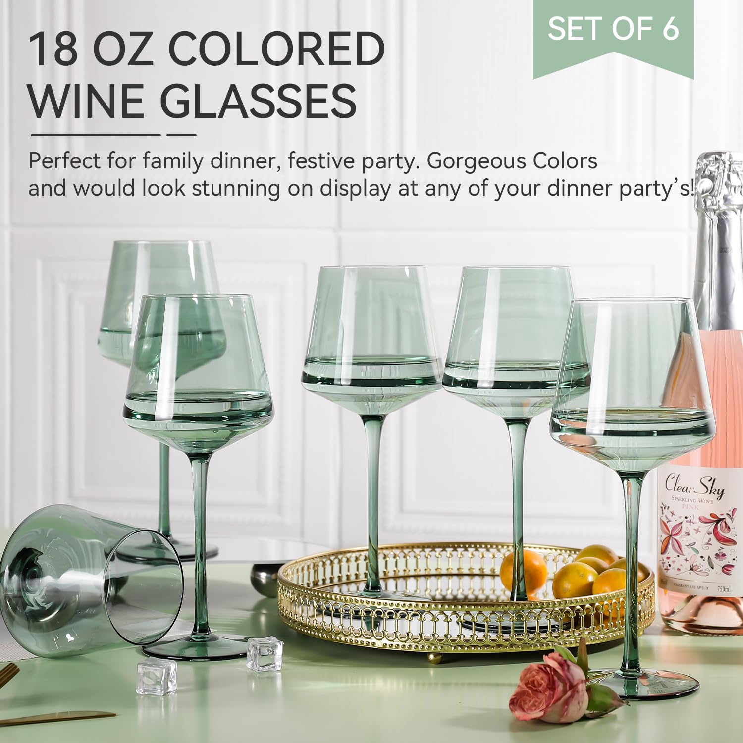 Cyrelwing conjunto de 6 copas, regalo perfecto para amantes del vino.