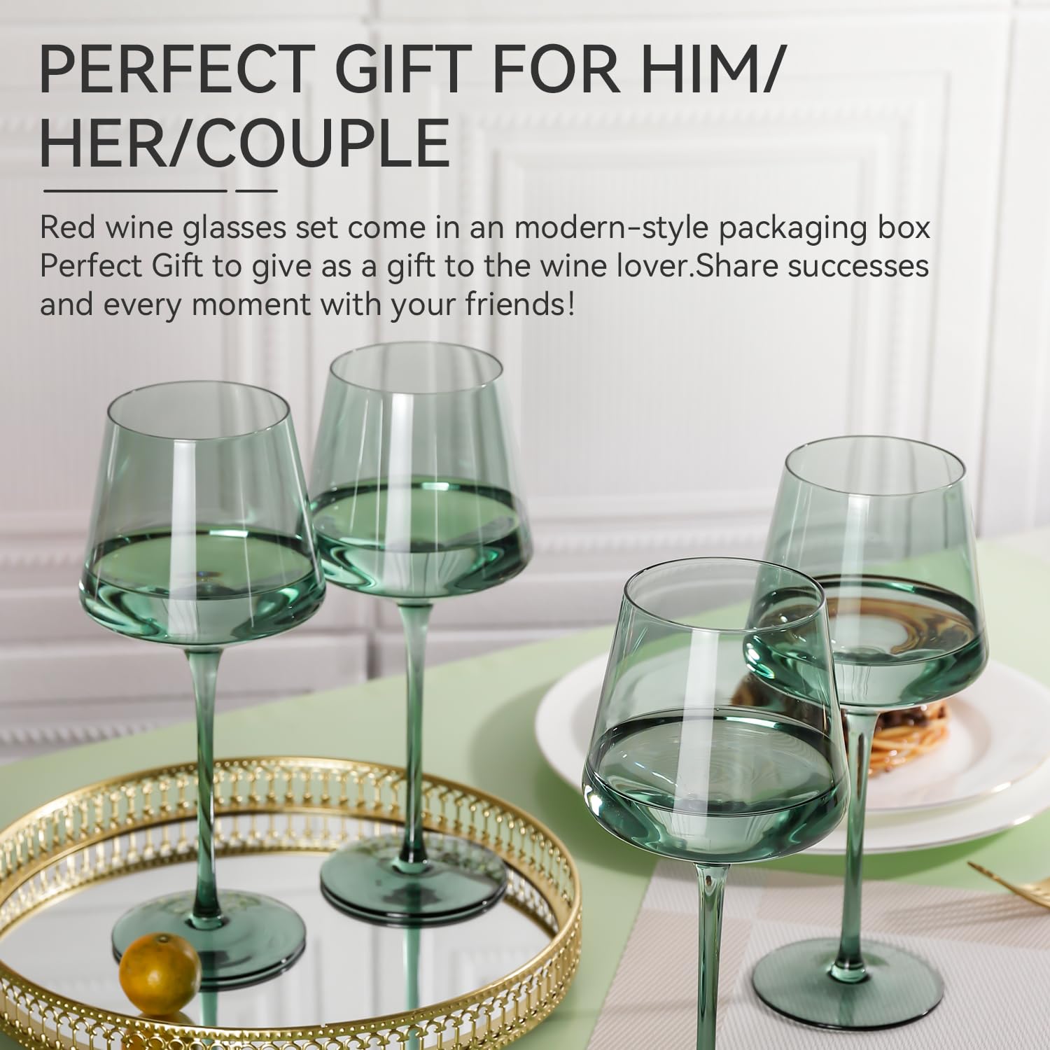 Cyrelwing copa de vino multicolor ergonómica, añade estilo a cualquier cena.