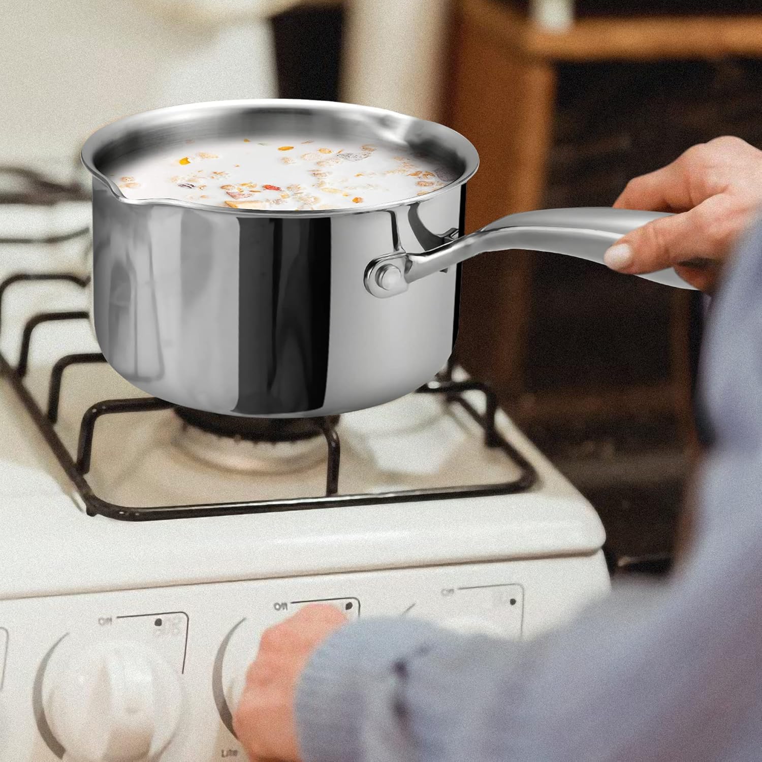Cyrosa cesta vaporera incluida para cocinar al vapor verduras y mariscos