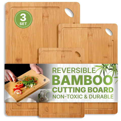 CZ Murphy: conjunto de 3 tablas de cortar de bambú, ideal para separar verduras