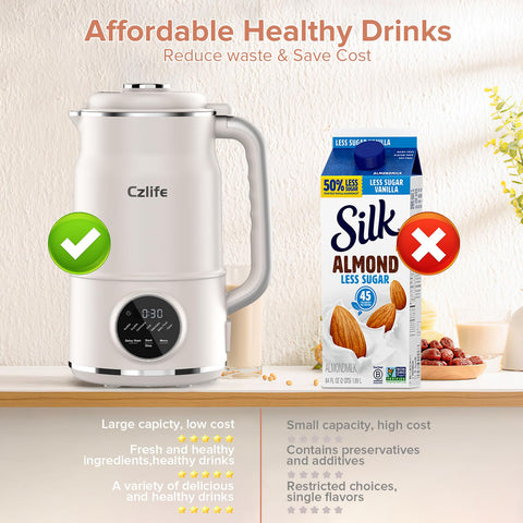Czlife N7: batidos-smoothies-50oz, batidos cremosos en minutos para meriendas.