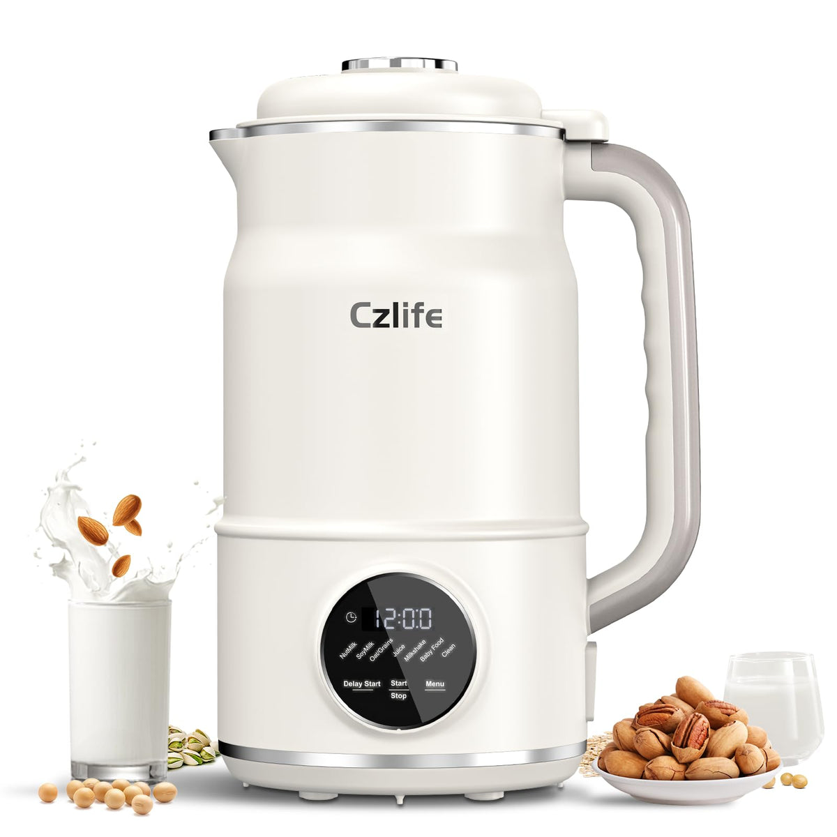 Czlife N7: leche-almendras-50oz, leche casera cremosa para desayunos.