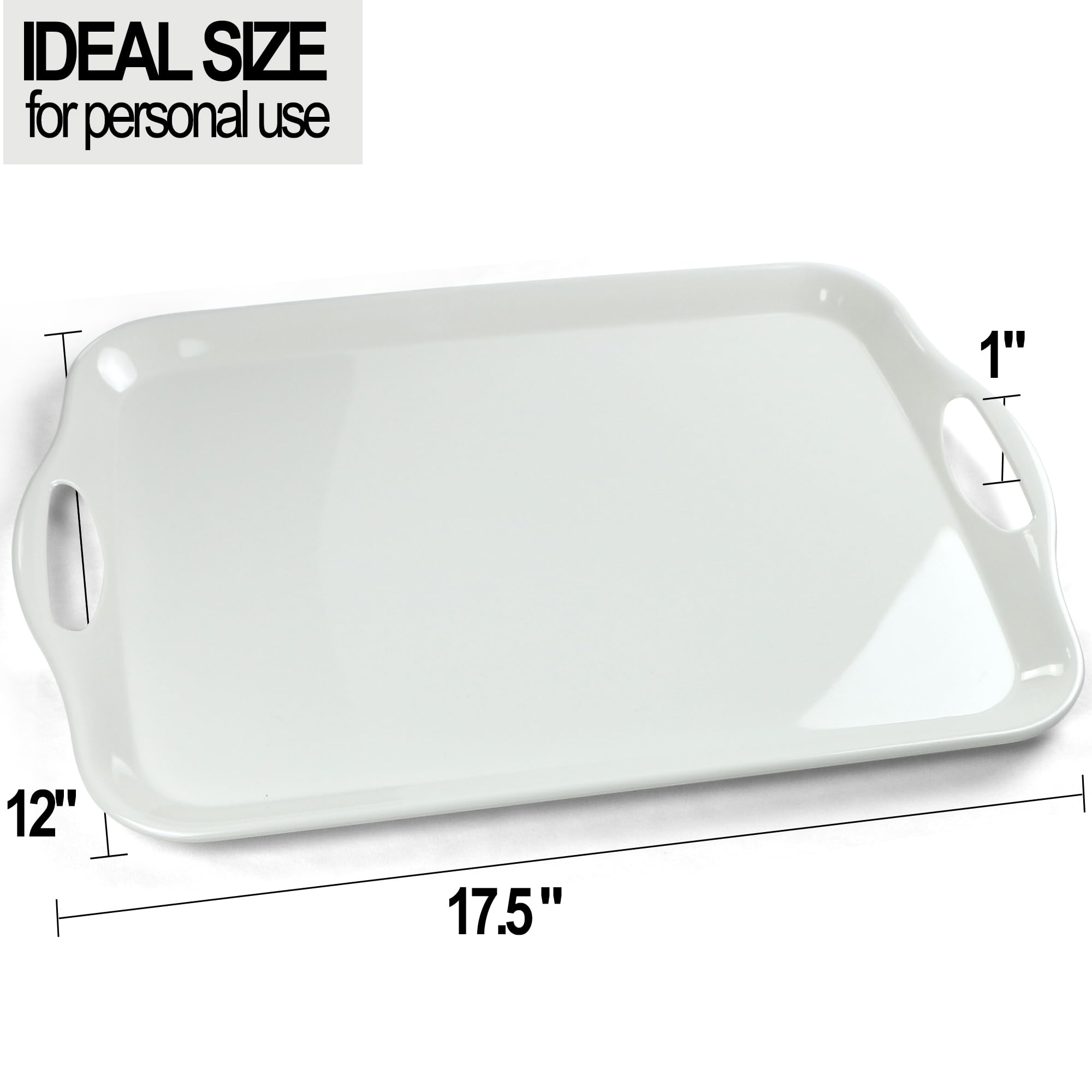 Bandeja Czlizdyt melamina rectangular 17,5 x 12 pulgadas para comidas