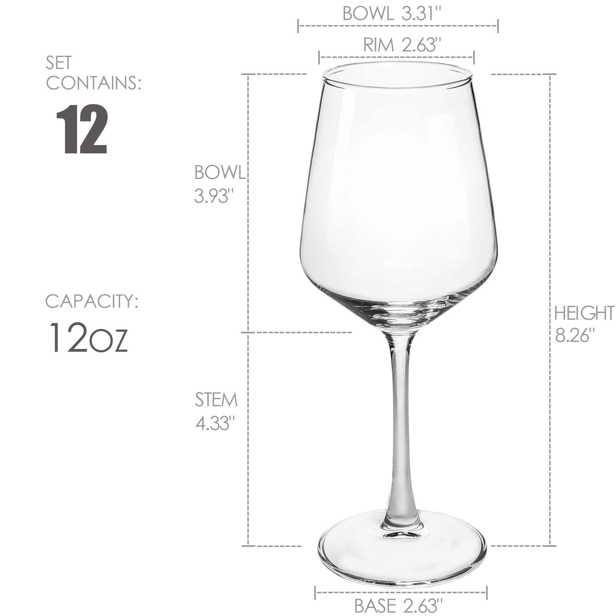 CZUMJJ vaso de vino de cristal sin plomo para servicio diario.