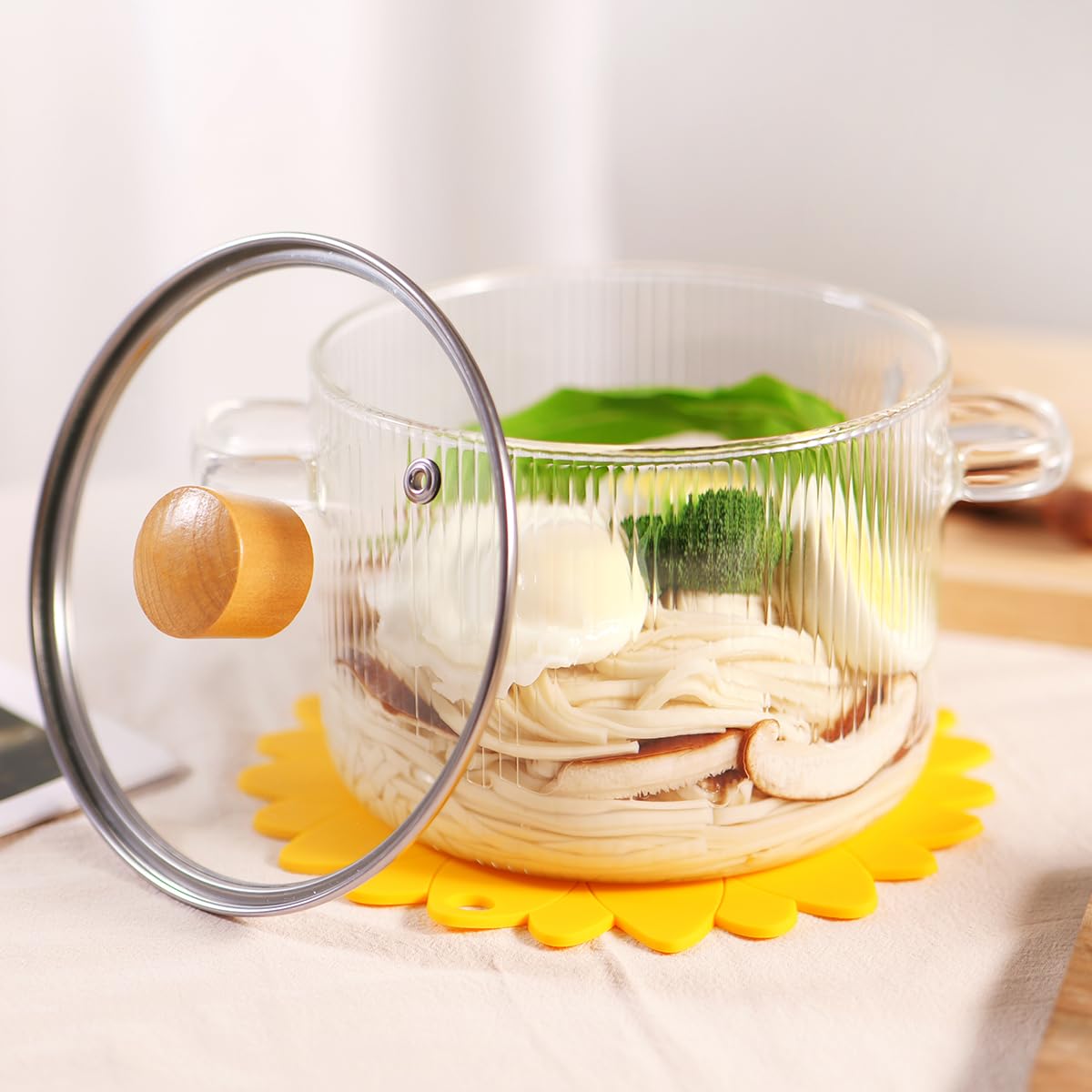 czzgsm vidrio borosilicato resistente soporta calor de varias cocinas.