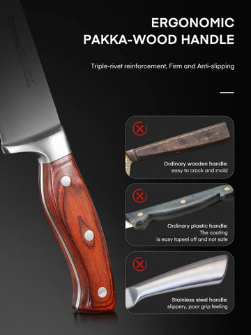 Cuchillo santoku D.Perlla de 7 pulgadas para rebanadas suaves.
