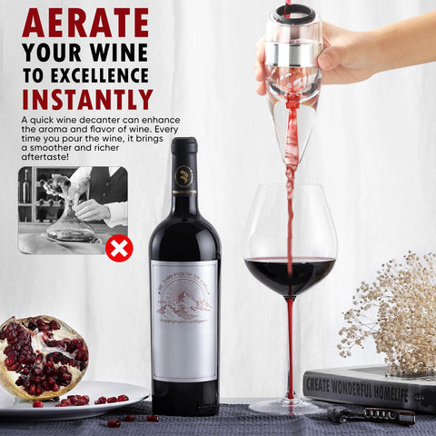 Regalo de lujo D&Slifei, aireación de vino para aficionados y sumilleres.