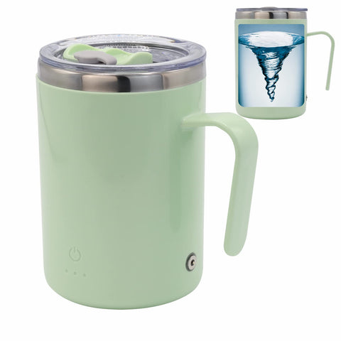 daasigwaa taza auto-mezcladora verde, carga magnética para una recarga rápida.