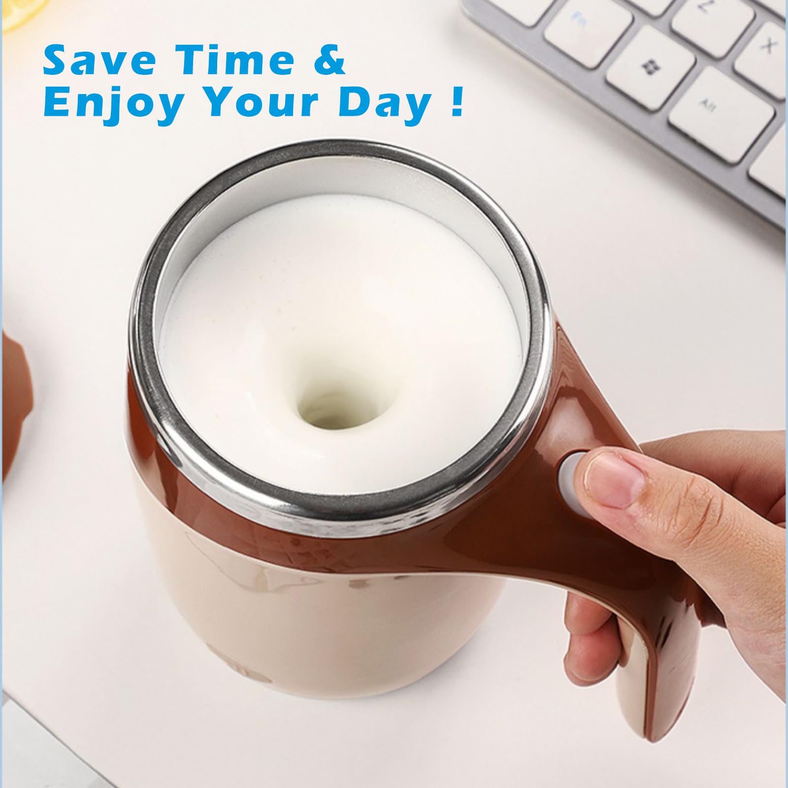 Daasigwaa taza motor-magnetico interno, mezcla uniforme para bebidas.