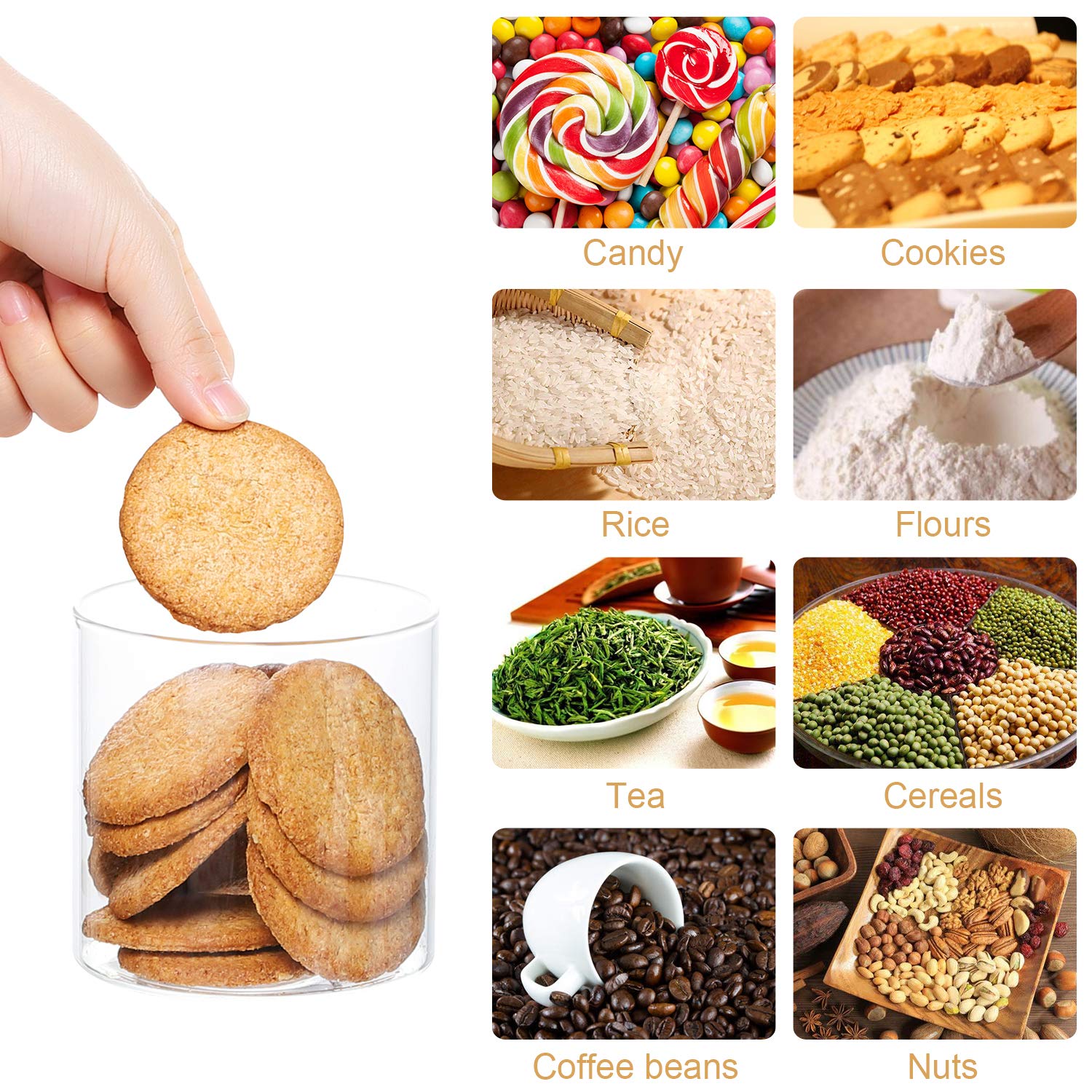 Dabacc diseño ancho facilita rellenar y retirar alimentos.