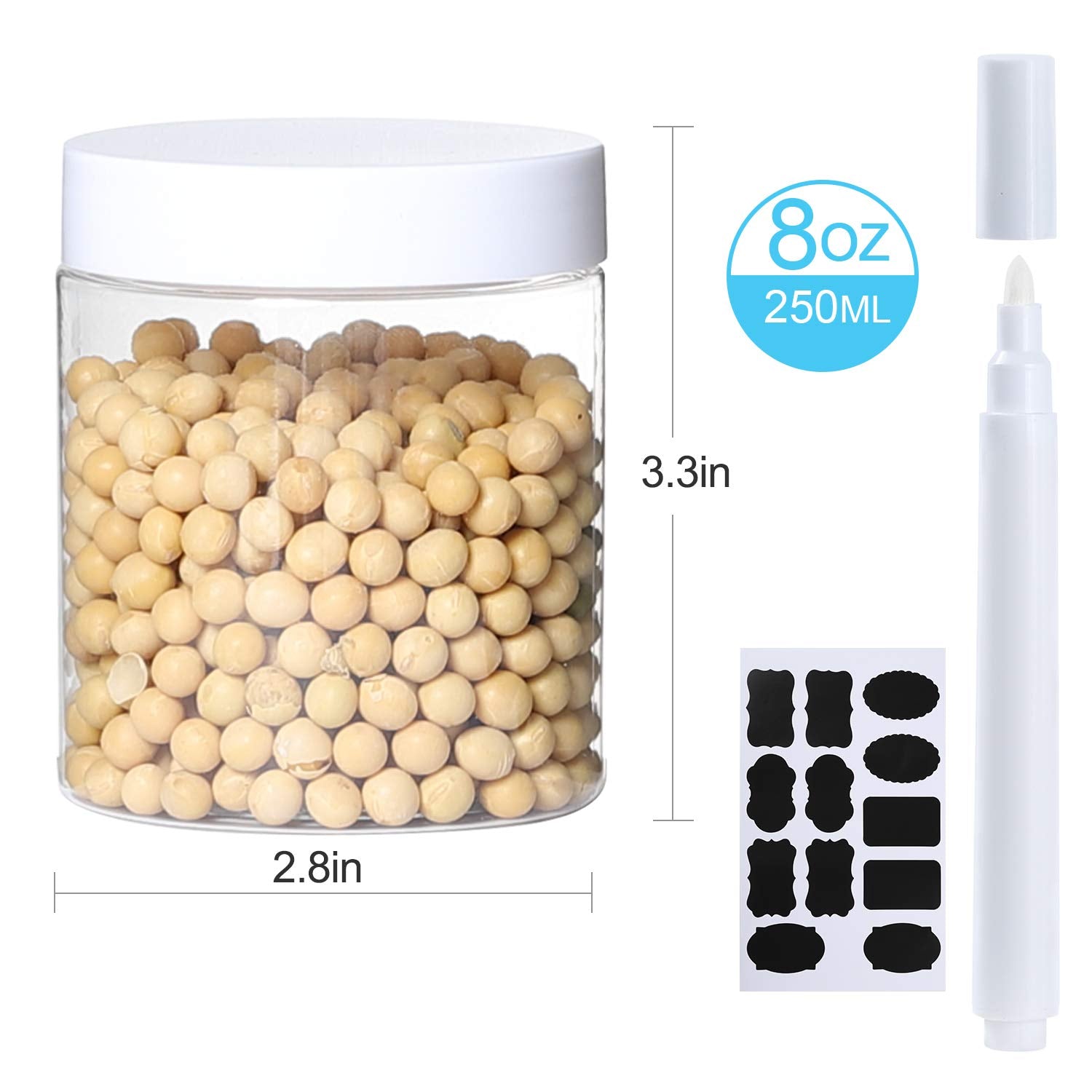 Tapa blanca hermética Dabacc, ideal para evitar derrames y conservar productos