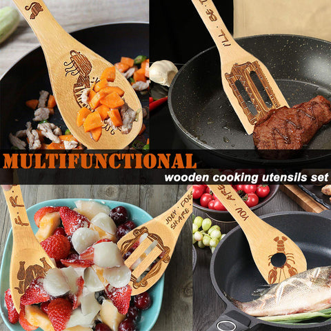 Utensilios de madera de DaceStar para colgar y secar tras cocinado.