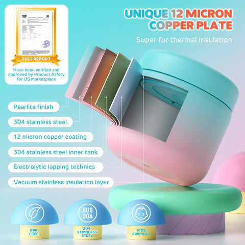 DaCool Kids Thermo, diseño a prueba de fugas, perfecto para mochilas.