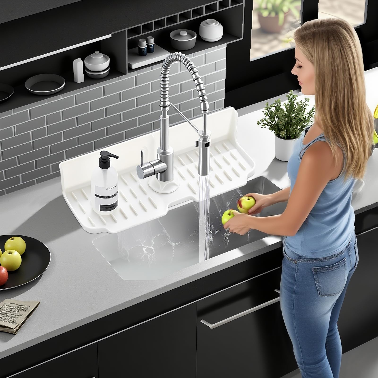 Daechao protector pared cocina evita salpicaduras alrededor del fregadero