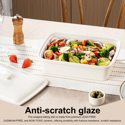 Dafuceramic cazuela con glaseado liso, limpieza rápida en lavavajillas