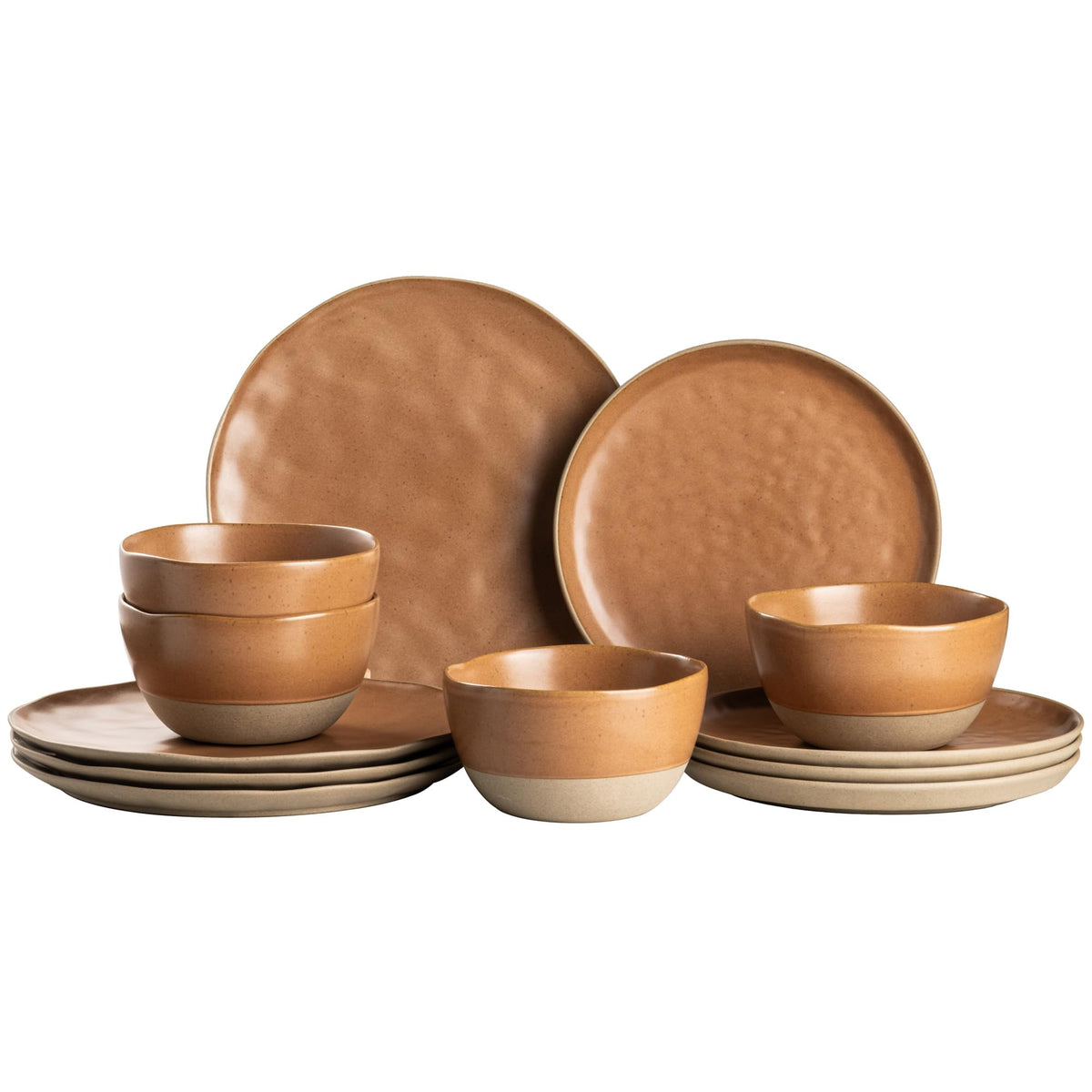 Dafuceramic juego de platos 12 piezas, presentación lista para comer diario
