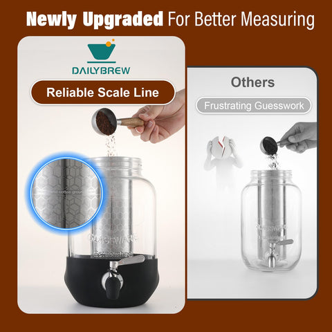 dailybrew filtro con escala integrada para medir la cantidad de café