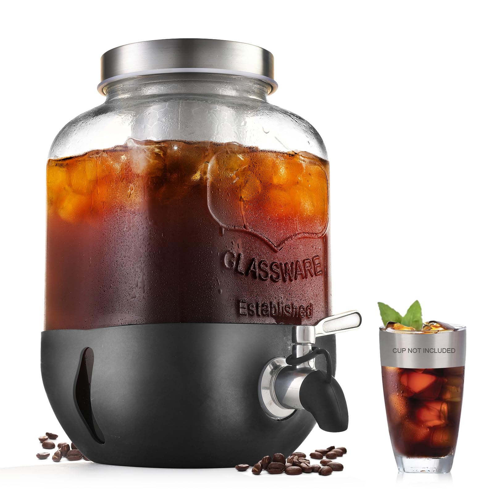 dailybrew cafetera fría con cuerpo de cristal resistente para uso diario