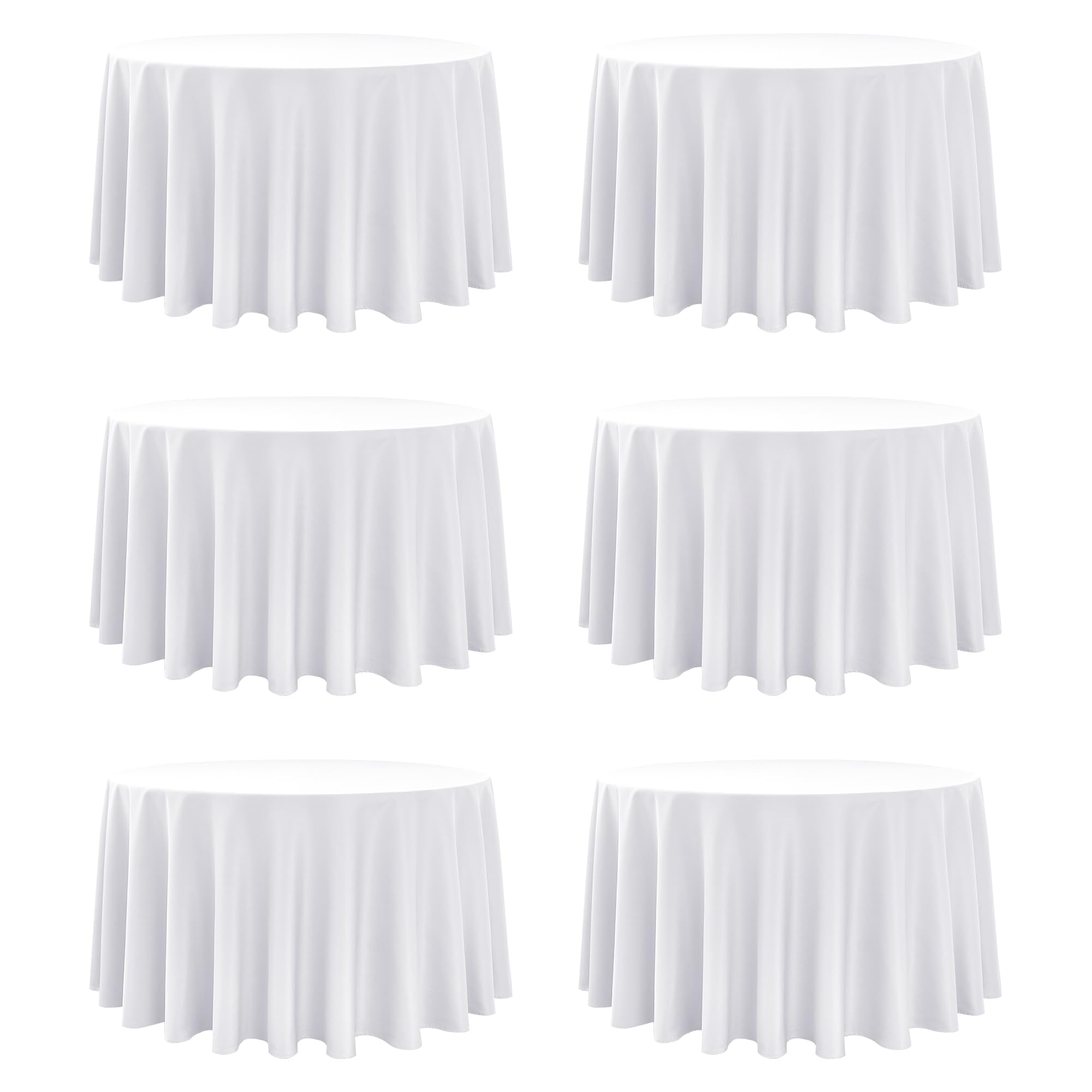 Dailyset mantel blanco redondo de 120 pulgadas para bodas y banquetes