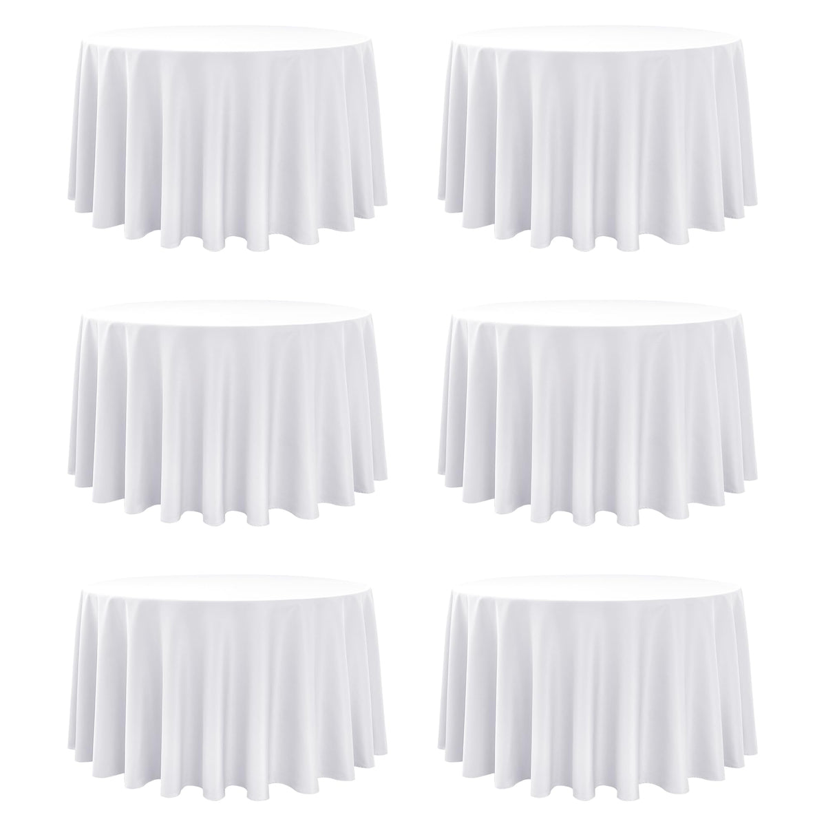 Dailyset mantel blanco redondo de 120 pulgadas para bodas y banquetes