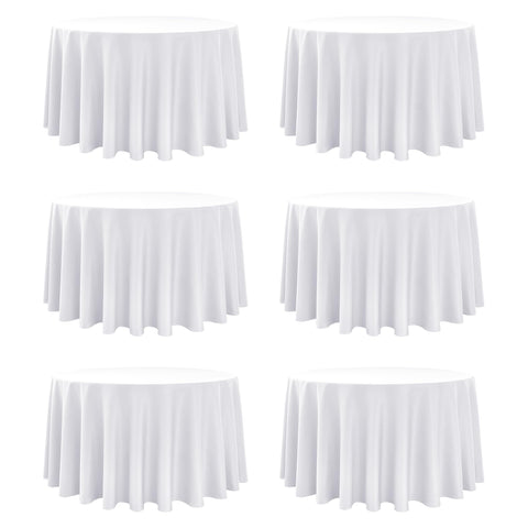 Dailyset mantel blanco redondo de 120 pulgadas para bodas y banquetes