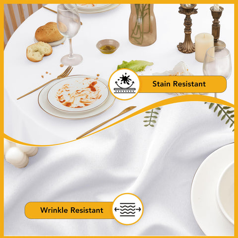 Dailyset mantel blanco resistente a manchas para eventos diarios