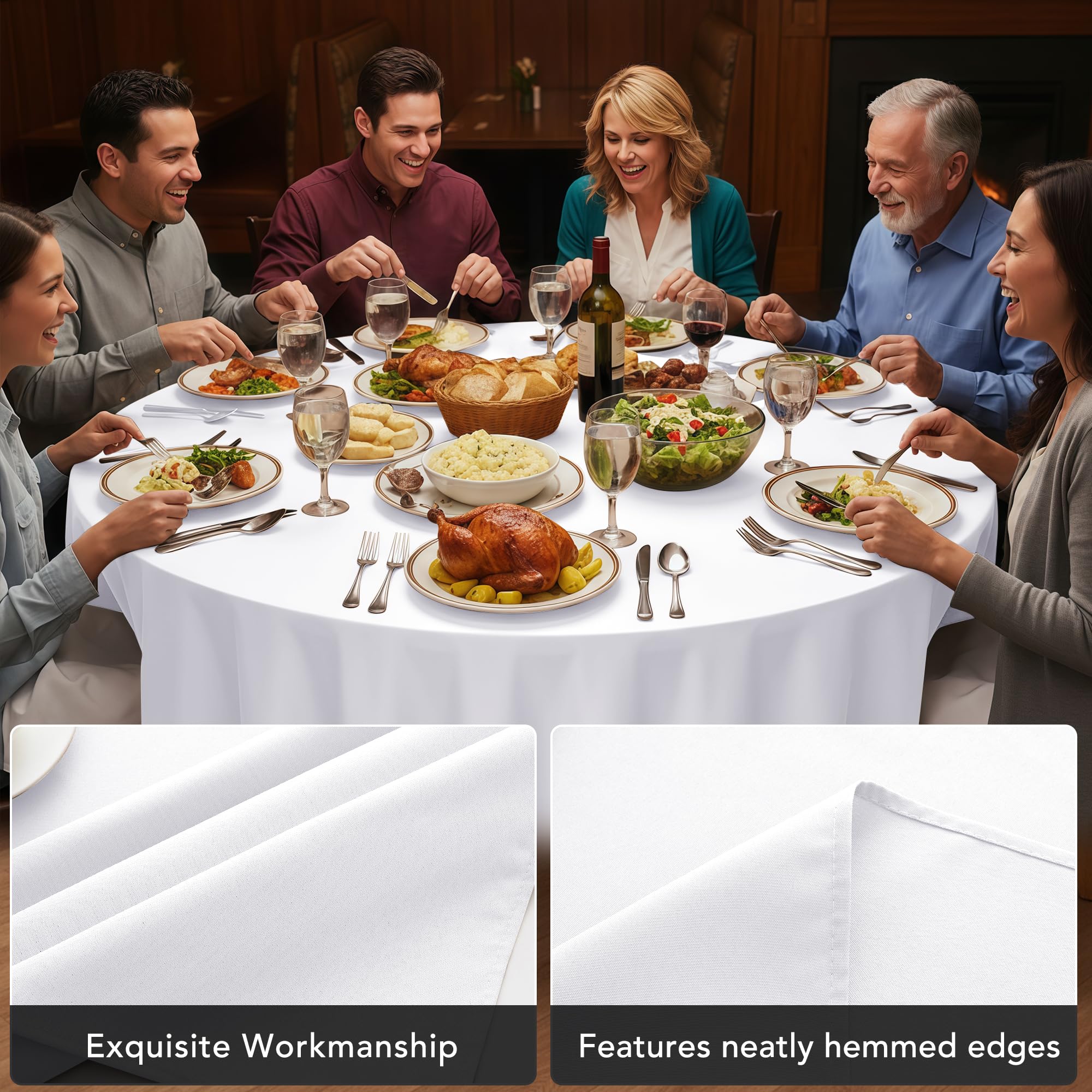 Dailyset mantel blanco sin arrugas para una mesa impecable