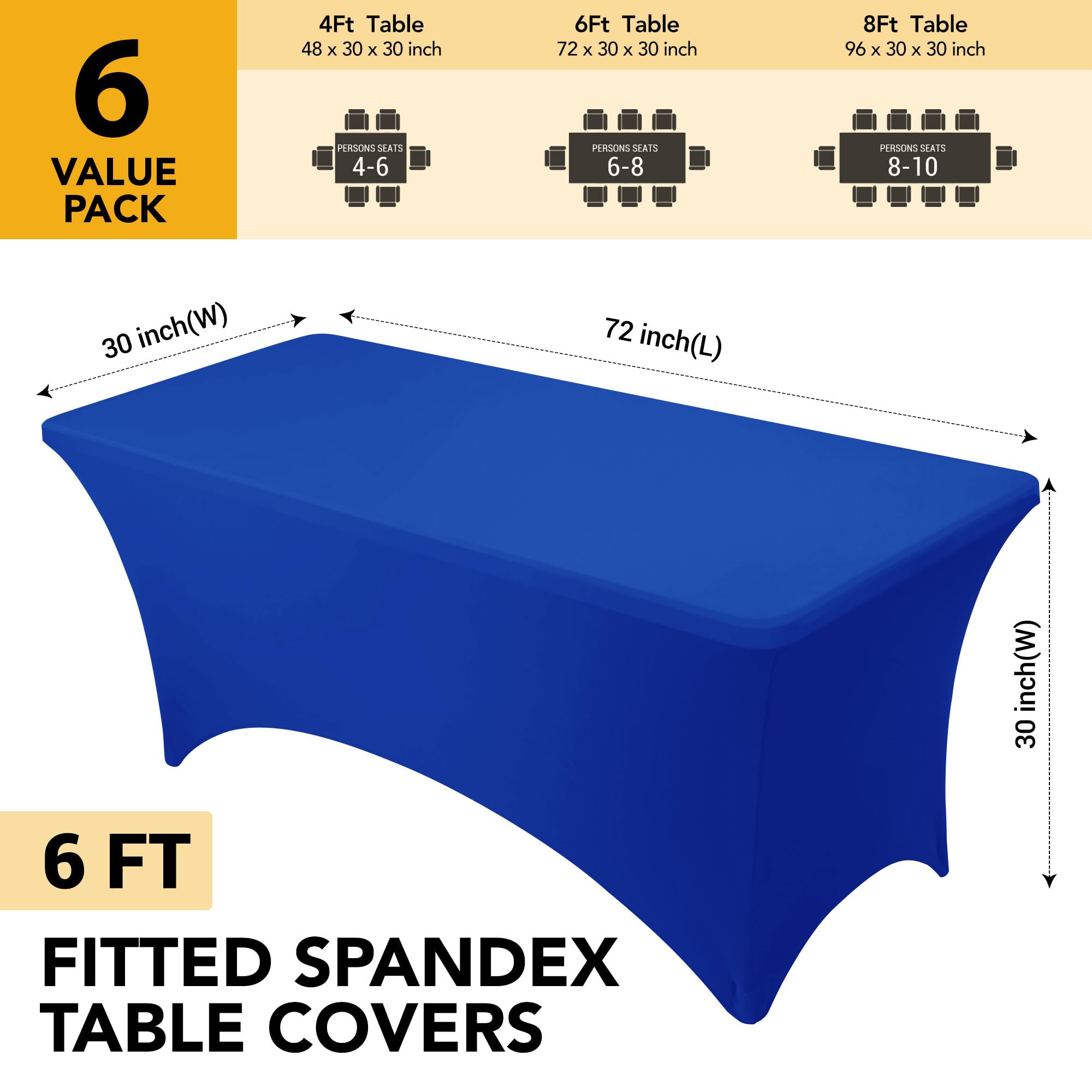 Conjunto de 6 manteles Dailyset para configuraciones de varias mesas.