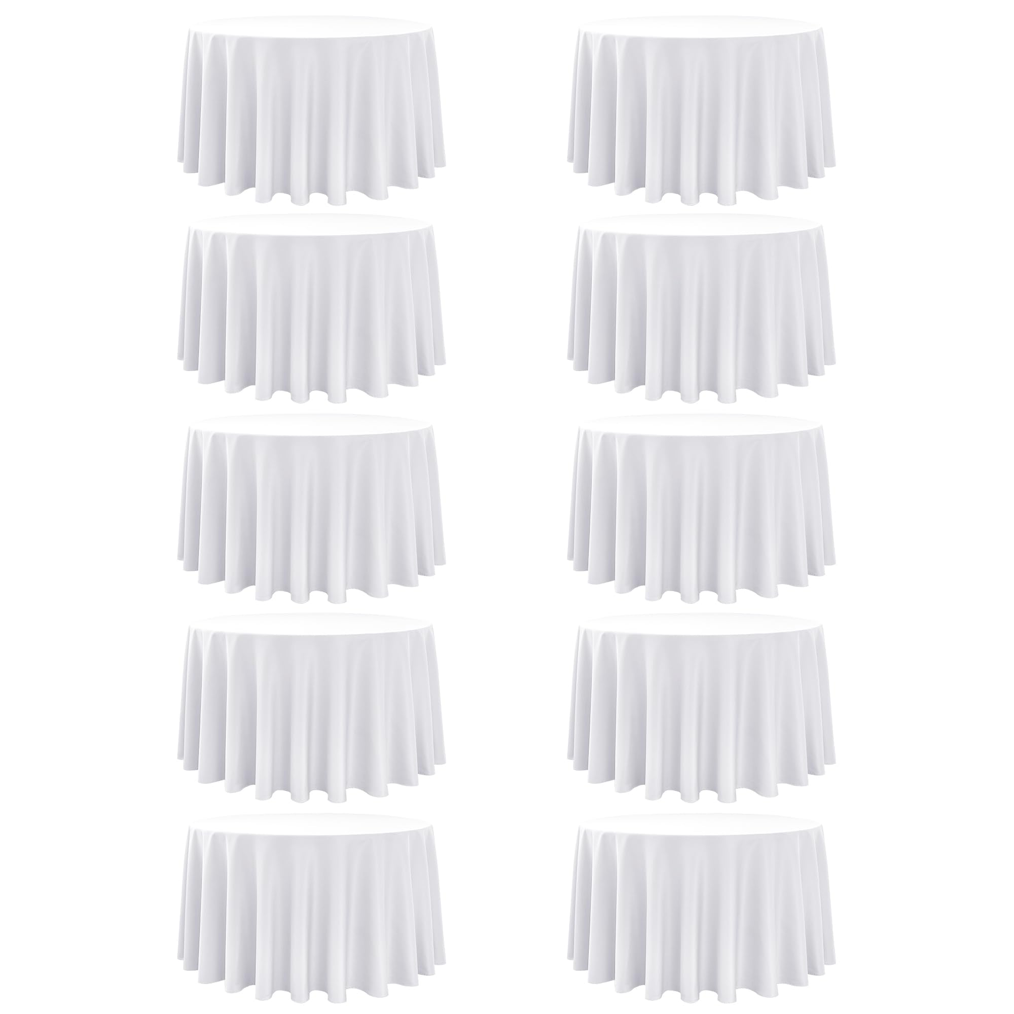 Dailyset mantel redondo blanco de 108 pulgadas, ideal para bodas y banquetes.