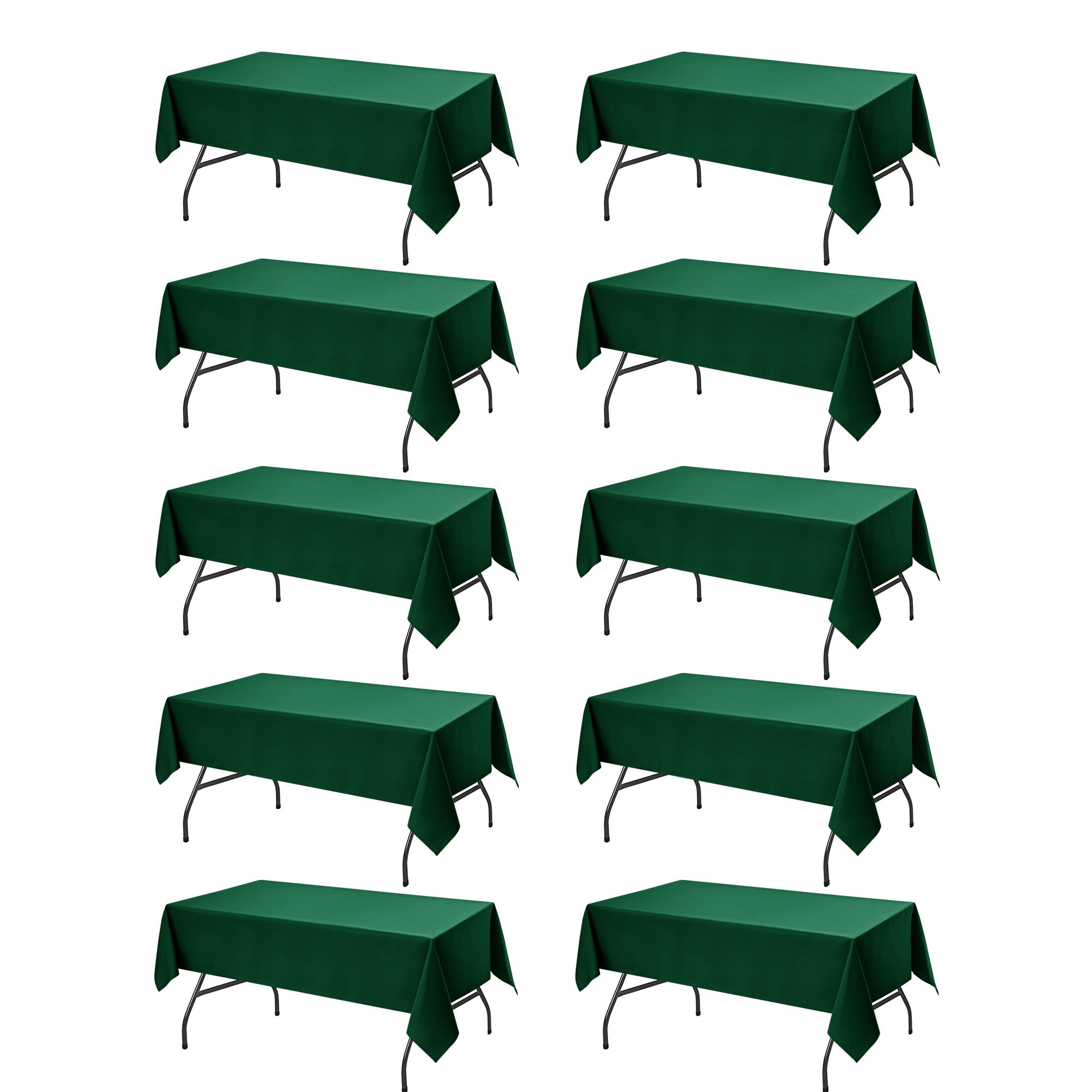 Mantel Dailyset verde caza 60x102 para mesas rectangulares, elegante para bodas